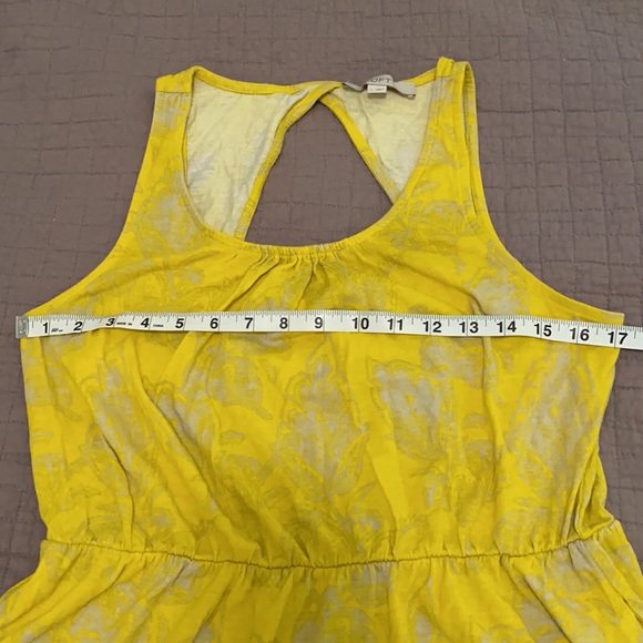 Loft Yellow Cotton Summer Dress Large - Picture 3 of 7